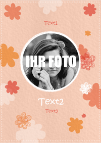 Karte mit Ihrem Foto und Blumen