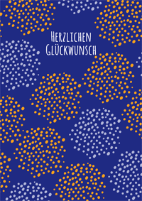 Glückwunschkarte mit Punkten