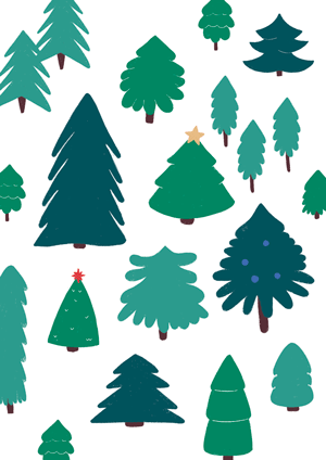 Weihnachtlicher Tannenwald
