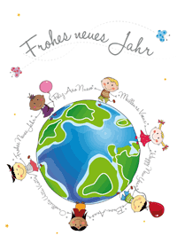 Frohes neues Jahr rund um die Welt