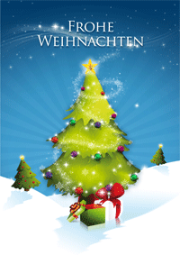Weihnachtskarte verzauberter Tannenbaum