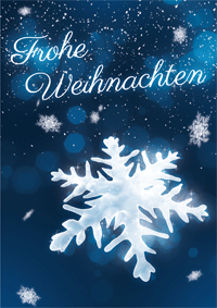 Weihnachtskarte mit edler Schneeflocke