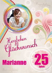 Herzlichen Glückwunsch - Geburtstagskarte mit Foto