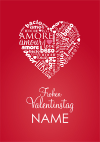 Küsschen und liebe Grüße zum Valentinstag