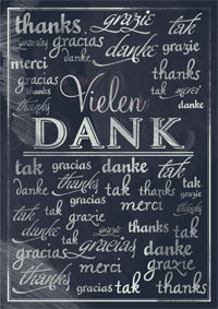 Vielen Dank in vielen Sprachen