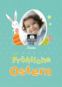 Fröhliche Ostern mit Foto im Osterei