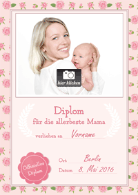 Diplom für die allerbeste Mama