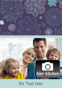 Personalisierbare Karte mit Blumenmotiv