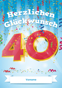 Geburtstag 40 Jahre