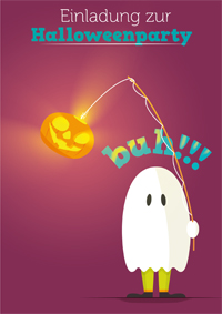 Witzige Halloween-Einladungskarte