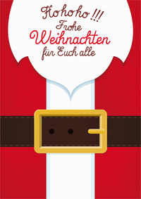 Ho ho ho! Weihnachtsmann-Karte