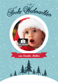 Weiße Weihnachten mit Ihrem Foto