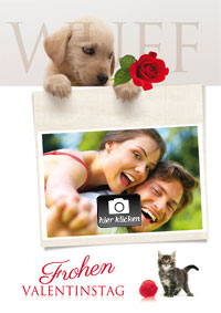 Wuff! Valentinsgrüße mit Hund und Katze