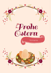 Osterkarte mit Osternest
