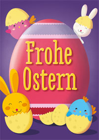 Bunte Osterkarte