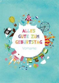 fröhliche Reise um die Welt zum Kindergeburtstag
