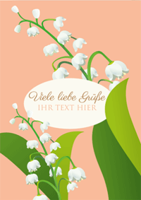 Viele liebe Grüße mit Maiglöckchen
