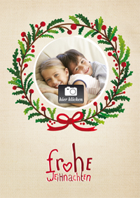 Frohe Weihnachten, Weihnachtskarte mit Ihrem Foto