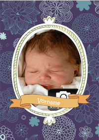 Gerahmtes Portrait mit Blumen