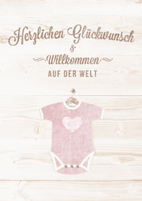 Herzlichen Glückwunsch und Willkommen auf der Welt (Mädchen)