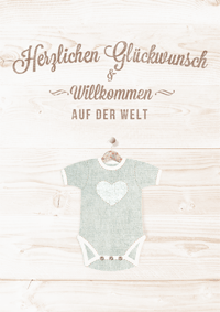 Herzlichen Glückwunsch und Willkommen auf der Welt