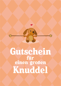 Gutschein für einen großen Knuddel