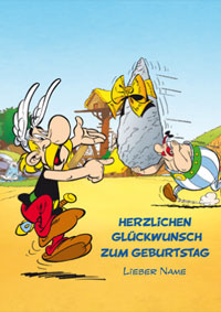 Geburtstagskarte Asterix und Obelix